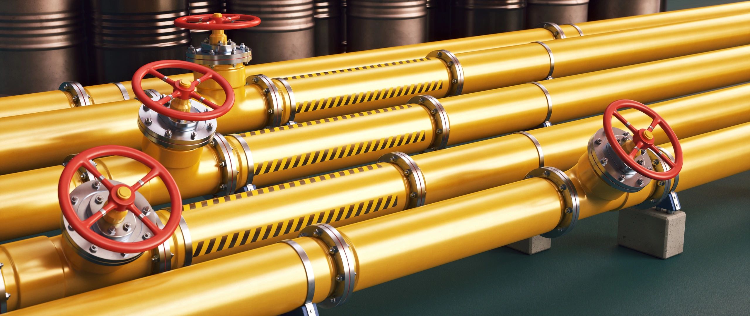 Plumbing pipes in a facility